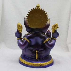 Ganesh Ganesha Ganpati Ganapati Hindu God Hindu God Ganesh fiber idol Purple