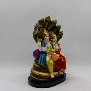 Lakshmi & vishnu, vishnu-laxmi Statue, vishnu laxmi idol Multi color