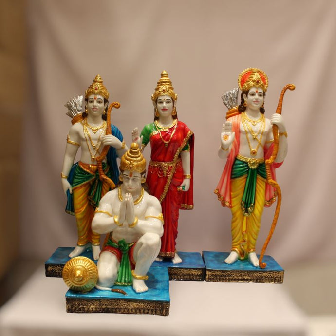 Ram Darbar, Ram Family, Ram,Sita,Laxman,Lakshman,Hanuman idol, statueMulti color