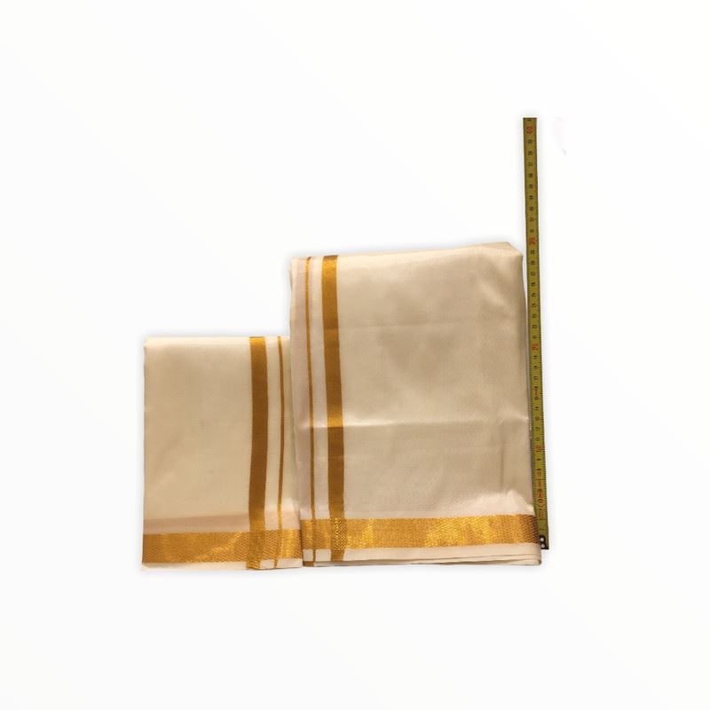 Men's Traditional Veshti / Dhoti / Vasti with Angavastram