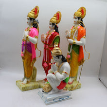 Load image into Gallery viewer, Ram Darbar Ram Sita Lakshman Hanuman Fiber Idol Multi Color
