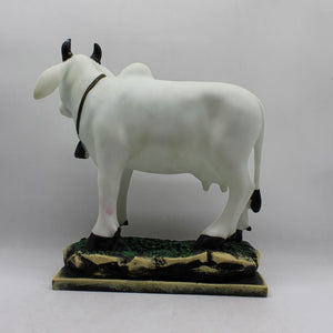 Kamdhenu Cow Gau Mata,Nandi cow Statue Hindu God For Home Decor White