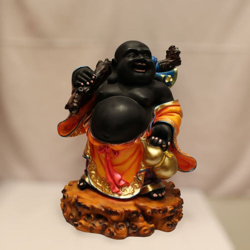 Lucky Laughing Buddha,statue,Happy sitting,luckey man,Happy man Multi color