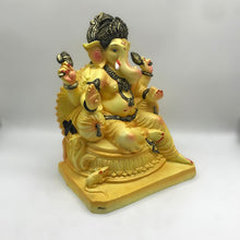 Load image into Gallery viewer, Ganesha Ganesh Ganpati Hindu Elephant God Diwali Pooja Ganpati fiber idol Yellow