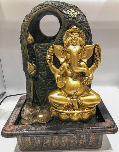Ganesh Water Fountain Ganesha Zen Meditation Indoor Waterfall