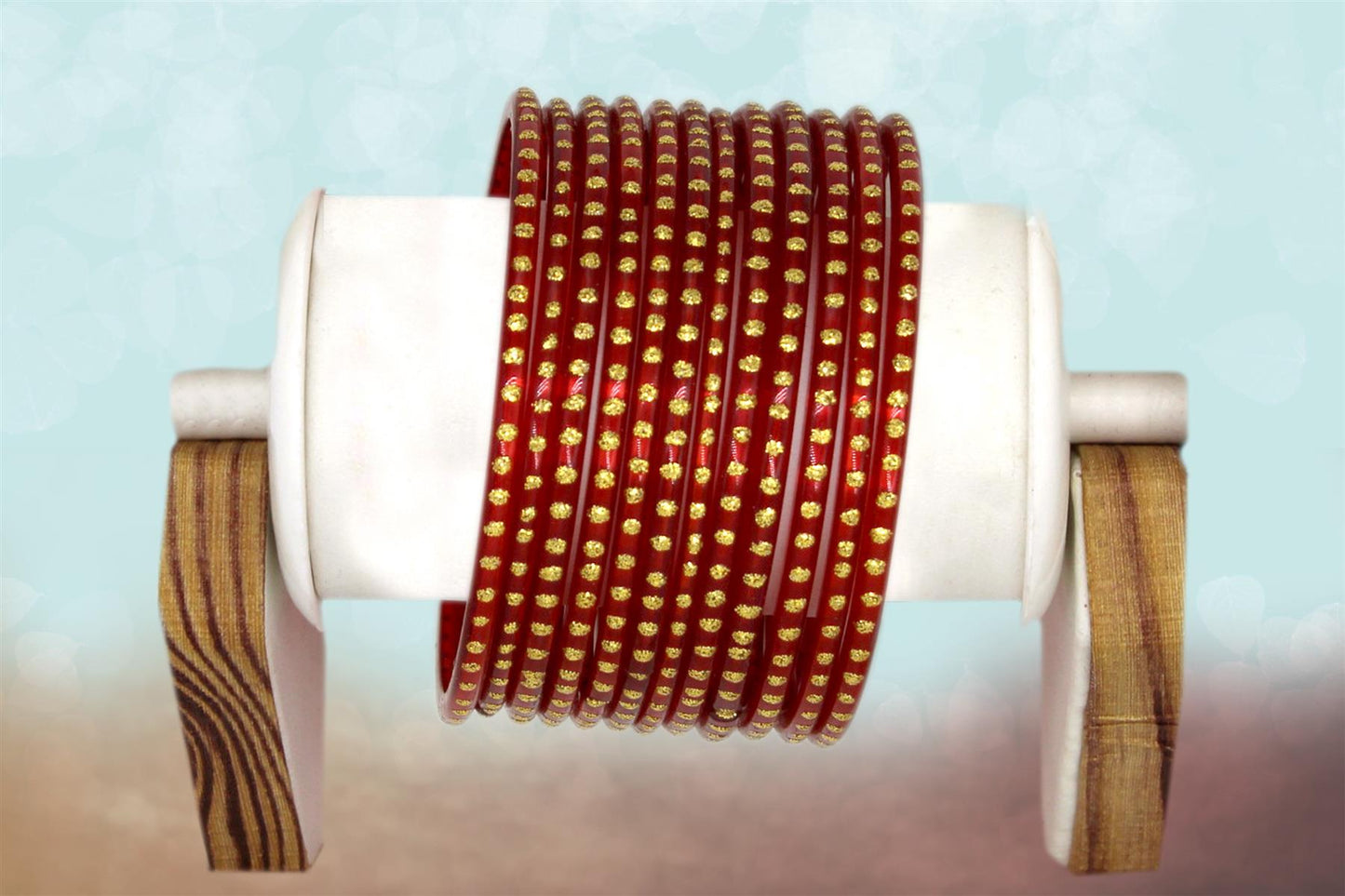 Indian Glass Bangles Set Dot Pattern Bollywood Style Wedding Favour