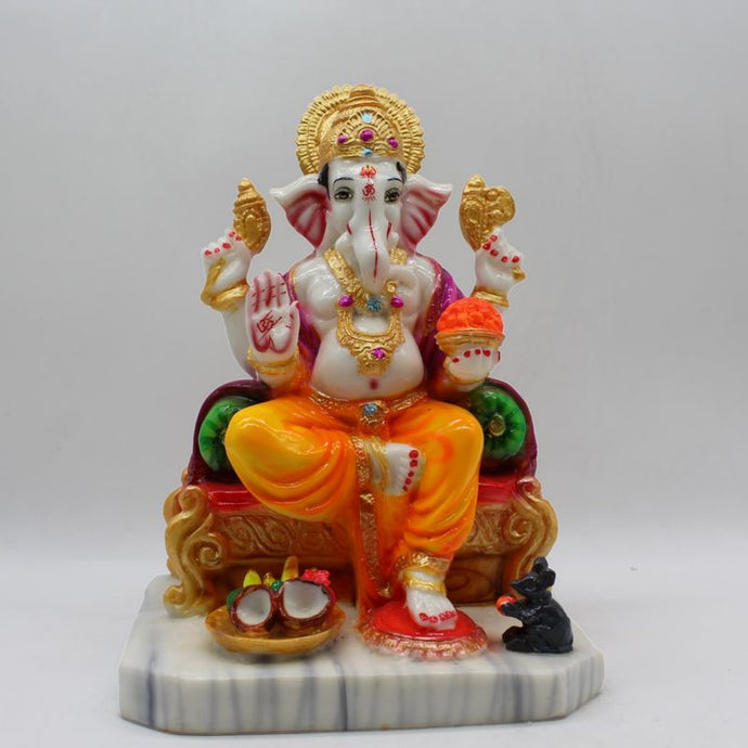 Indian Lord Ganesha Statue for Home & office decor, temple, diwali Pooja,Sitting statue of lord Ganesha
