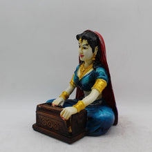 Load image into Gallery viewer, Rajasthani Girl,Rajasthani lady,Musician girl Rajasthani statue,idol Multi color