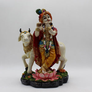 Indian Fiber Lord Krishna Statue for Home & office decor, temple, diwali Pooja
