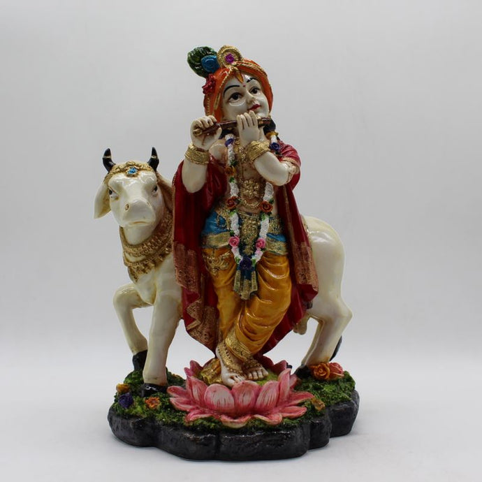 Indian Fiber Lord Krishna Statue for Home & office decor, temple, diwali Pooja