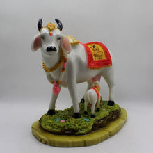 Load image into Gallery viewer, Kamdhenu Cow Gau Mata,Nandi cow Statue Hindu God For Home Decor White