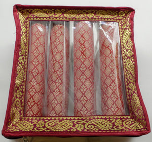 4 Roll Bangle Bracelet Cover Bag INDIAN Chudi Kangan Watch Travel Cases Storage