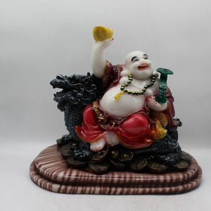Lucky Laughing Buddha,statue,Happy sitting,luckey man,Happy man Multi color