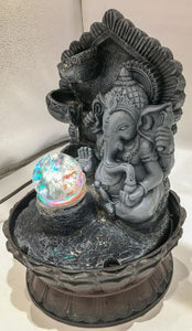 Ganesh Water Fountain Ganesha Zen Meditation Indoor Waterfall  Rolling Ball