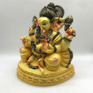 Ganesh Ganesha Ganpati Ganapati Hindu God Hindu God Ganesh fiber idol Yellow