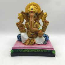 Load image into Gallery viewer, Ganesh Ganesha Ganpati Ganapati Hindu God Ganesh fiber idol Brown White