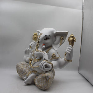 Ganesh Ganesha Ganpati Ganapati Hindu God Hindu God Ganesh fiber idolWhite