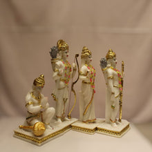 Load image into Gallery viewer, Ram Darbar, Ram Family, Ram,Sita,Laxman,Lakshman,Hanuman idol, statueWhite