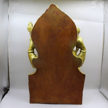 Load image into Gallery viewer, Ganesh Ganesha Ganpati Ganapati Hindu God Hindu God Ganesh fiber idolGold color