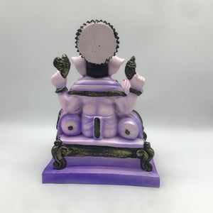 Ganesh Ganesha Ganpati Ganapati Hindu God Ganesh fiber idol Light Purple