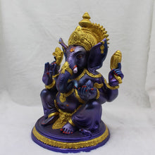 Load image into Gallery viewer, Ganesh Ganesha Ganpati Ganapati Hindu God Hindu God Ganesh fiber idol Purple