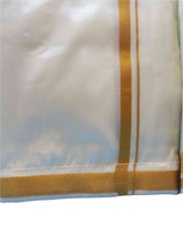 Load image into Gallery viewer, Velcron Veshti Dhoti Mundu Vatti Vetti Sattai for Men Pattu Silk Blend with Ready Angavastram Shawl