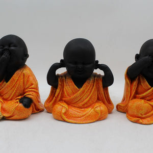 Buddha Sitting Medium,showpiece, Buddha, Baby buddha God Gift Orange