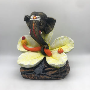 Ganesh Ganesha Ganpati Ganapati Hindu God Hindu God Ganesh fiber idol Multi Color