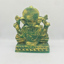 Load image into Gallery viewer, Ganesh Ganesha Ganpati Ganapati Hindu God Hindu God Ganesh fiber idol Green Gold