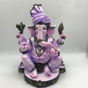 Ganesh Ganesha Ganpati Ganapati Hindu God Ganesh fiber idol Light Purple