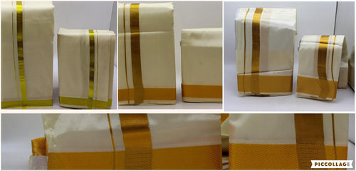 South Indian style Vesthi ,Silk Dhoti ,Angavastram