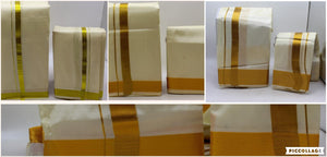 South Indian style Vesthi ,Silk Dhoti ,Angavastram
