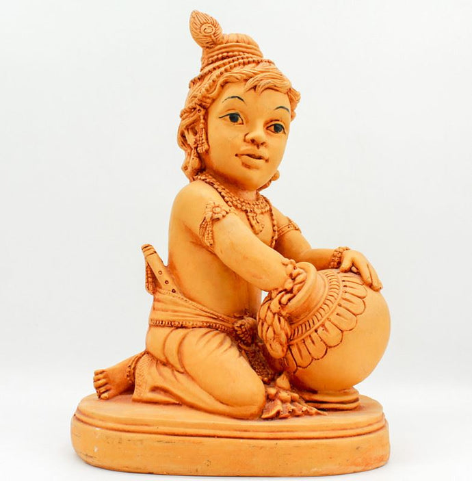 Lord Krishna Hindu God Statue Idol, Sitting statue of lord Krishna, KRISHNA GOPALA HERE ANTIQUE MINI STATUE HINDU POOJA TEMPLE