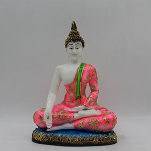 Buddha buddh buddha sitting medium Showpiece Multi color