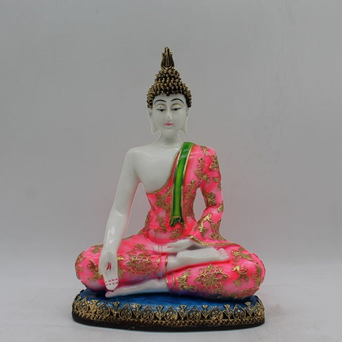 Buddha buddh buddha sitting medium Showpiece Multi color
