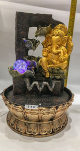 Ganesh Water Fountain Ganesha Zen Meditation Indoor Waterfall  Rolling Ball