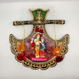 Radha Krishna Wall Frame Kanha Radha Wall Frame Hanging Home Decore Multi color