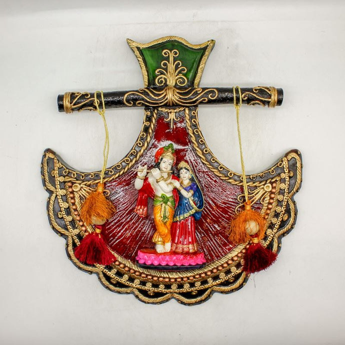 Radha Krishna Wall Frame Kanha Radha Wall Frame Hanging Home Decore Multi color