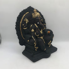 Load image into Gallery viewer, Ganesh Ganesha Ganpati Ganapati Hindu God Hindu God Ganesh fiber idol Black