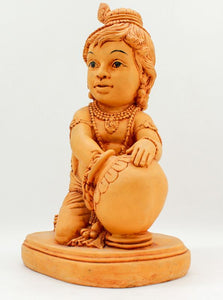 Lord Krishna Hindu God Statue Idol, Sitting statue of lord Krishna, KRISHNA GOPALA HERE ANTIQUE MINI STATUE HINDU POOJA TEMPLE
