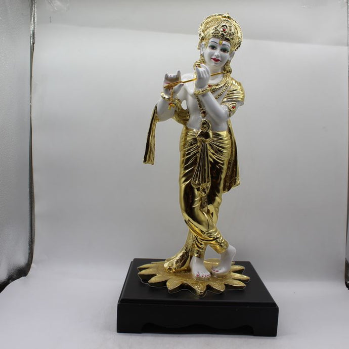 Lord Krishna,Kanha,Bal gopal Statue,Home,Temple,Office decore White,Gold