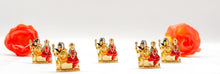 Load image into Gallery viewer, LORD SHANKAR FAMILY GOLD COLOR SHANKAR CAR DASH BOARD SMALL STATUE HINDU METAL