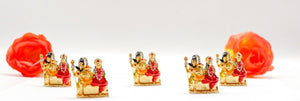 LORD SHANKAR FAMILY GOLD COLOR SHANKAR CAR DASH BOARD SMALL STATUE HINDU METAL