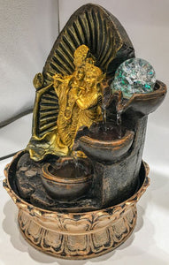Radhakrishna Water Fountain Pacific Giftware Sacred Hindu Goddes Radhakrishna