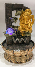 Load image into Gallery viewer, Ganesh Water Fountain Ganesha Zen Meditation Indoor Waterfall  Rolling Ball