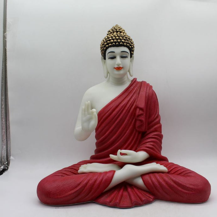 Buddha Sitting Medium,showpiece Decorative Statue Figurine God GiftWhite