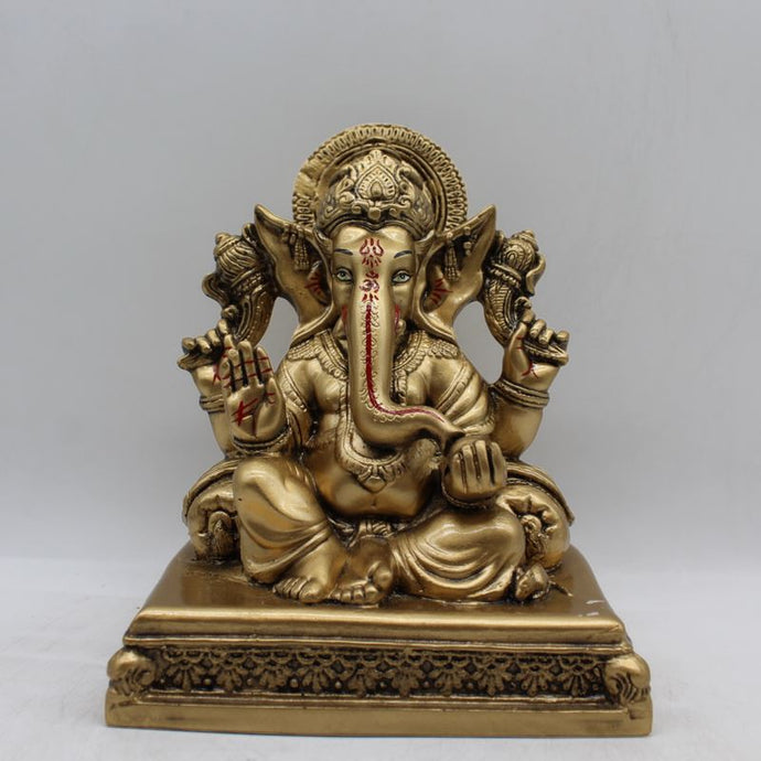Ganesh Ganesha Ganpati Ganapati Hindu God Hindu God Ganesh fiber idolGold