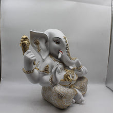 Load image into Gallery viewer, Ganesh Ganesha Ganpati Ganapati Hindu God Hindu God Ganesh fiber idolWhite