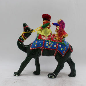 Cultural Rajasthani traditional couple with camel,Indian Rajasthani couple