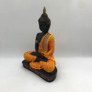 Buddha buddh buddha sitting medium Showpiece Home decore Orange